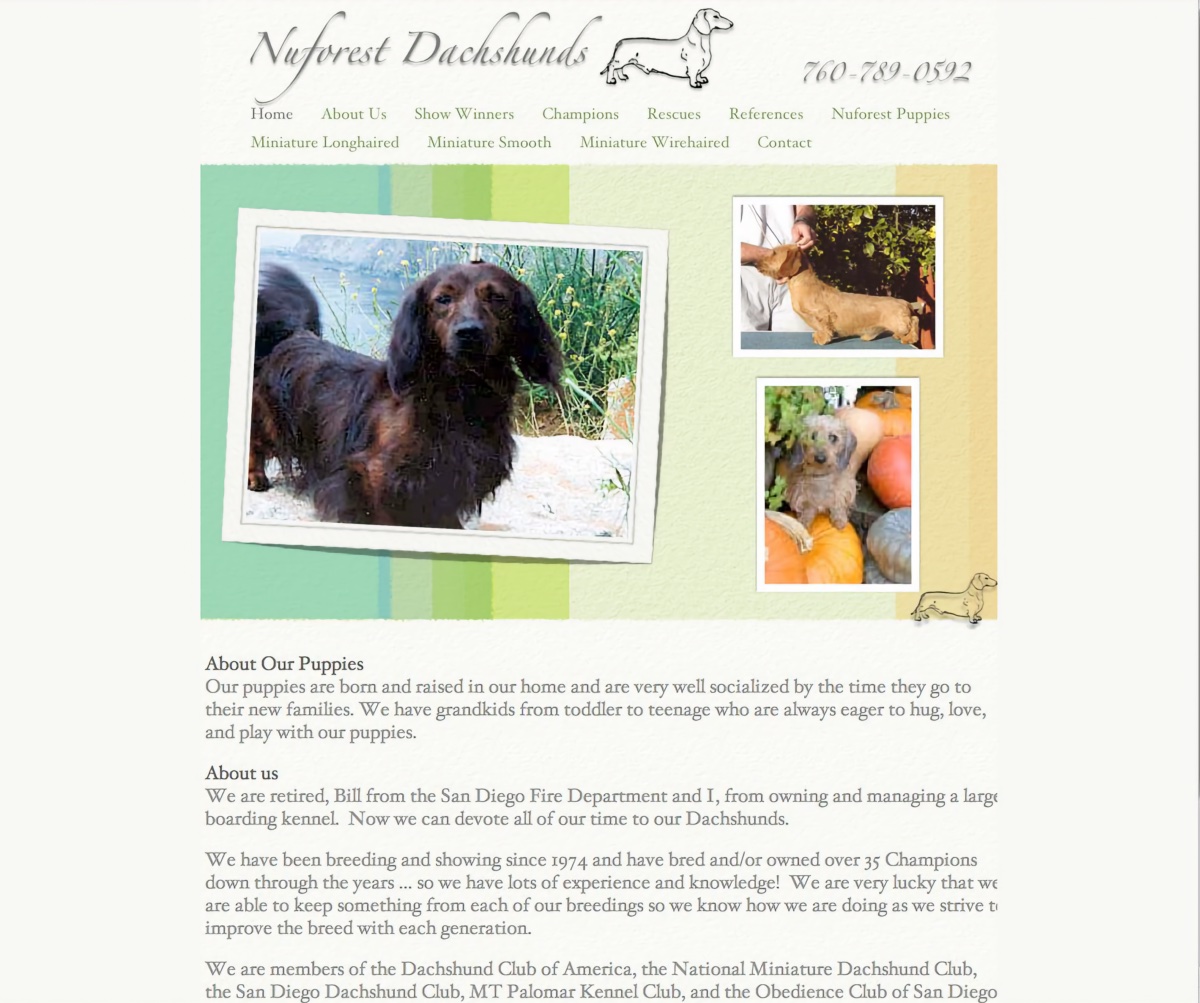 Nuforest Dachshunds Gets an Upgrade