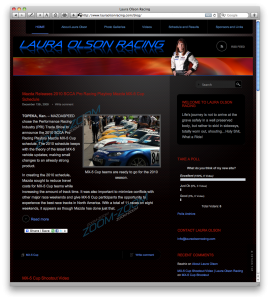 LauraOlsonRacing.com Newer Design LauraOlsonRacing.com Newer Design