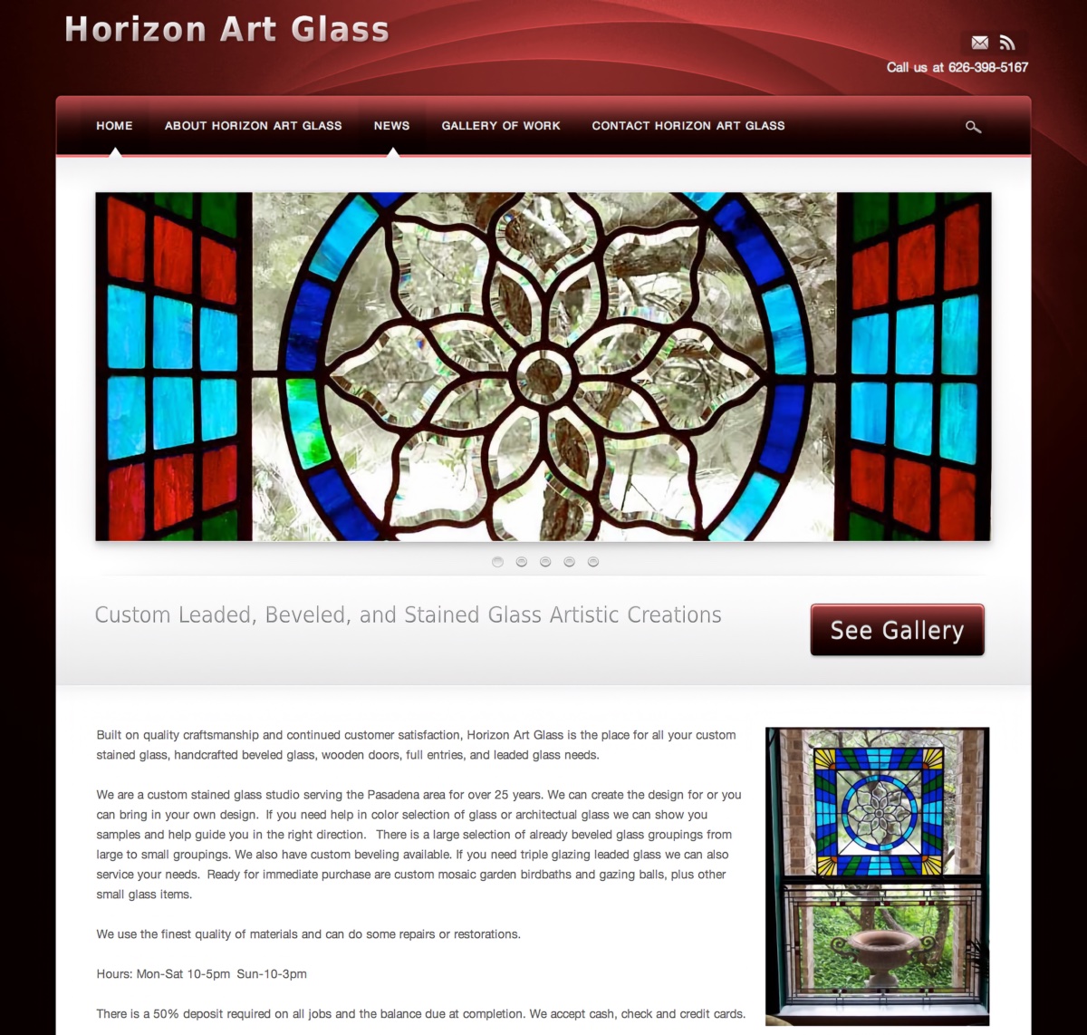 Horizon Art Glass Gets Site Updated